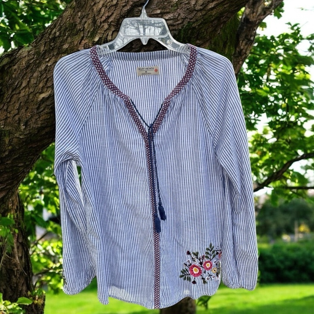 Ruff Hewn shirt, size M, cotton, embroidered, unworn, excellent condition